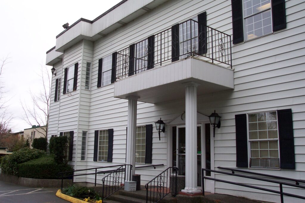white building exterior